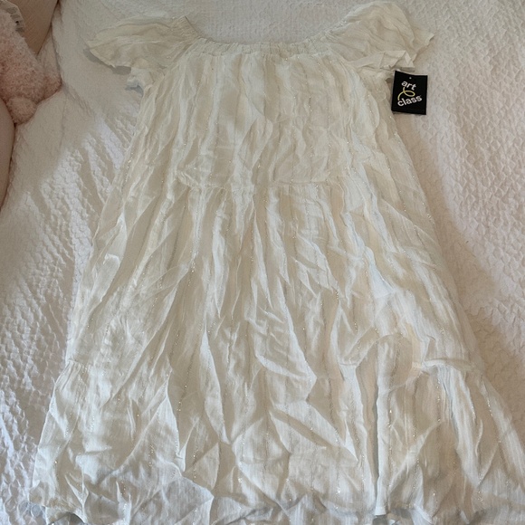 art class Other - Art Class Youth White Dress With Sparkly Stripes Size XL (14/16)